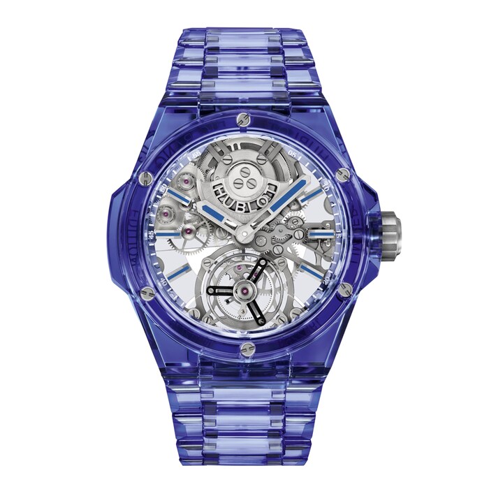 Hublot Big Bang integrated Tourbillon Full Blue Sapphire 43mm