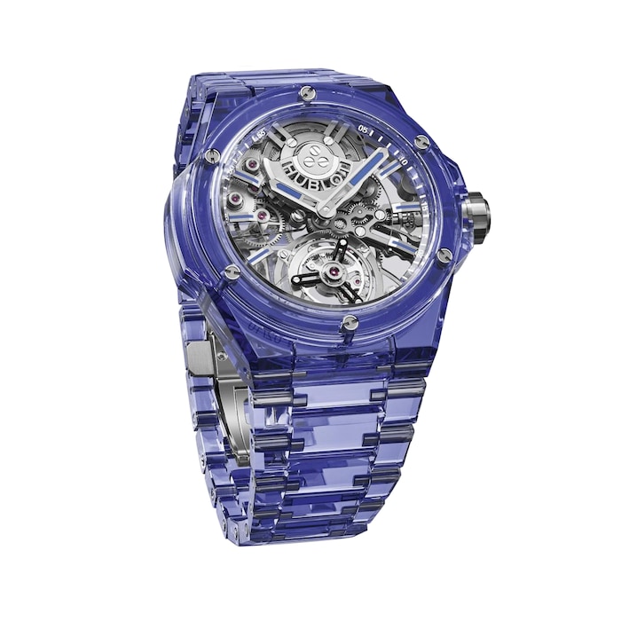 Hublot Big Bang integrated Tourbillon Full Blue Sapphire 43mm