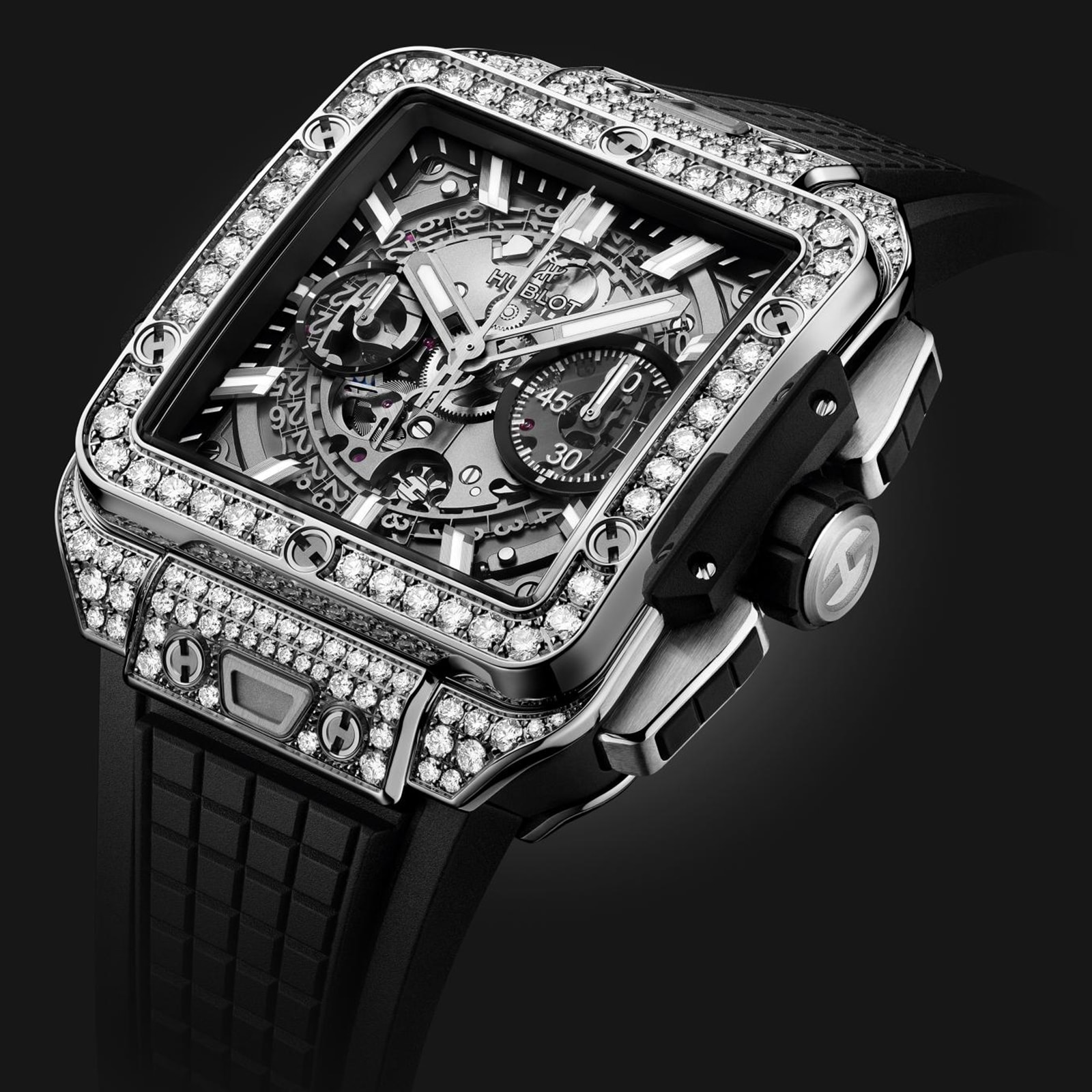 Square Bang Unico Titanium Pave 42mm