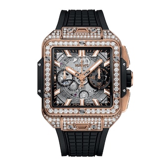 Hublot Square Bang Unico King Gold Pave 42mm