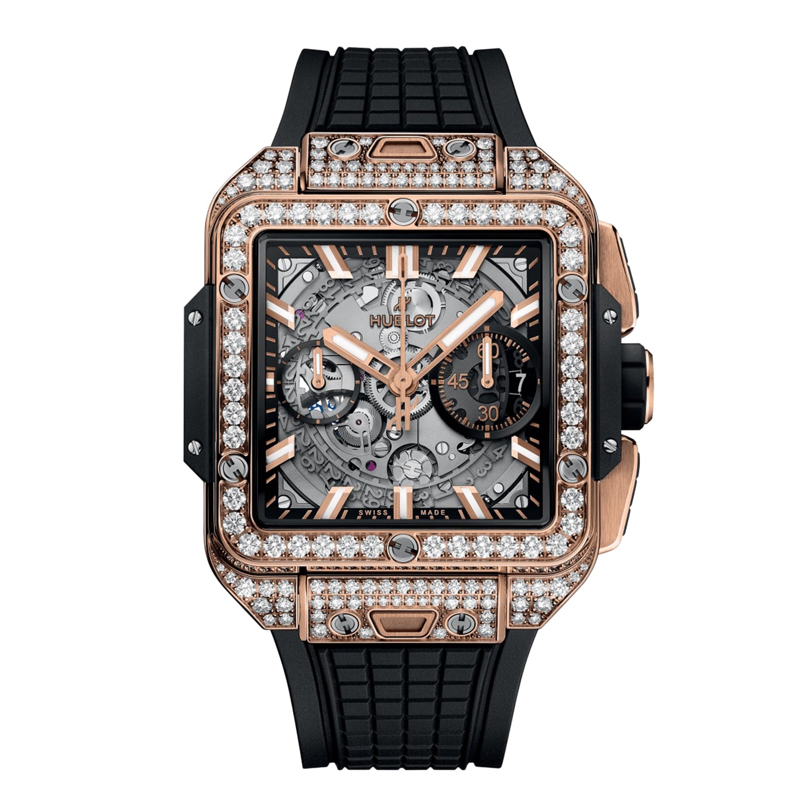 Hublot Square Bang Unico King Gold Pave 42mm
