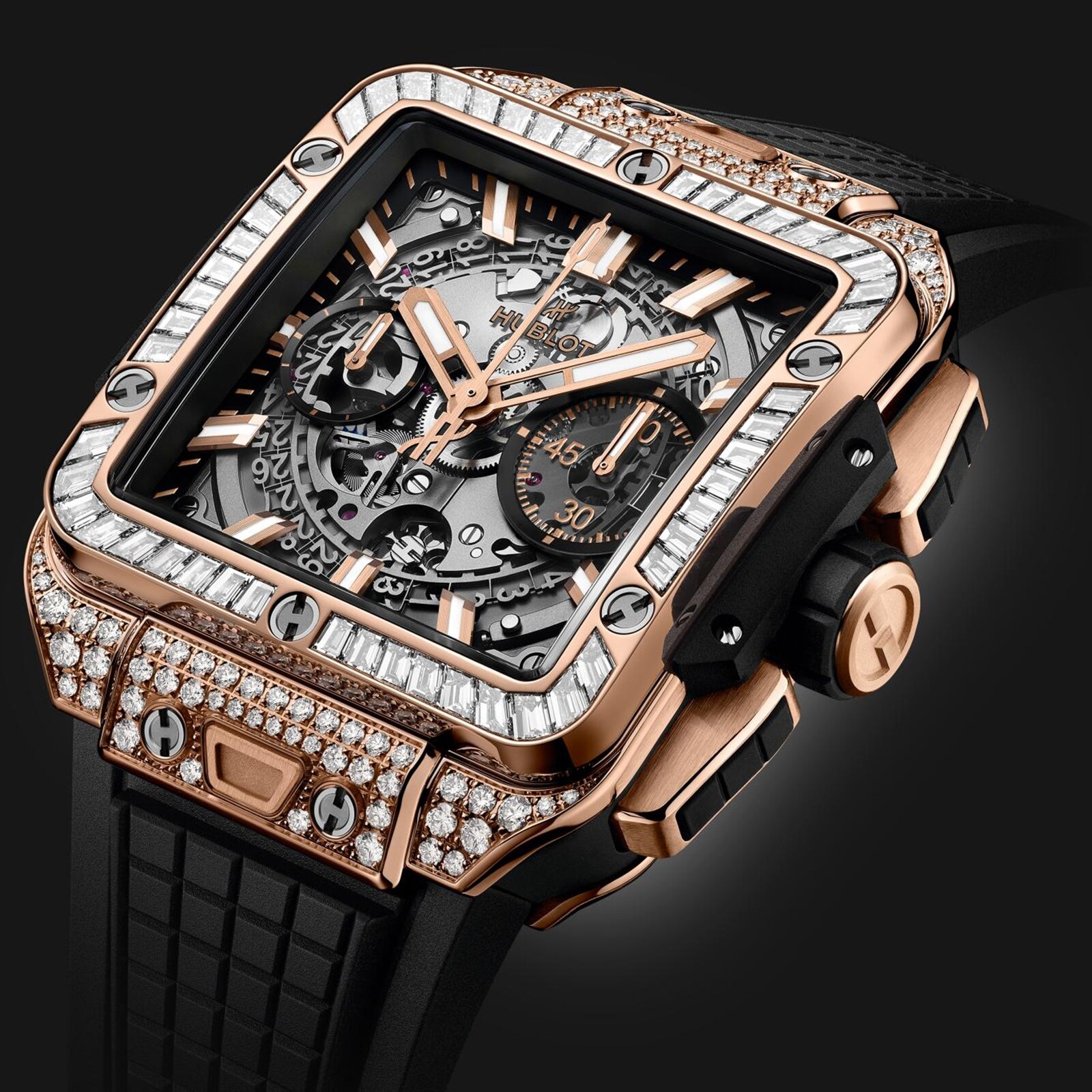 Hublot Square Bang Unico King Gold Jewellery 42mm