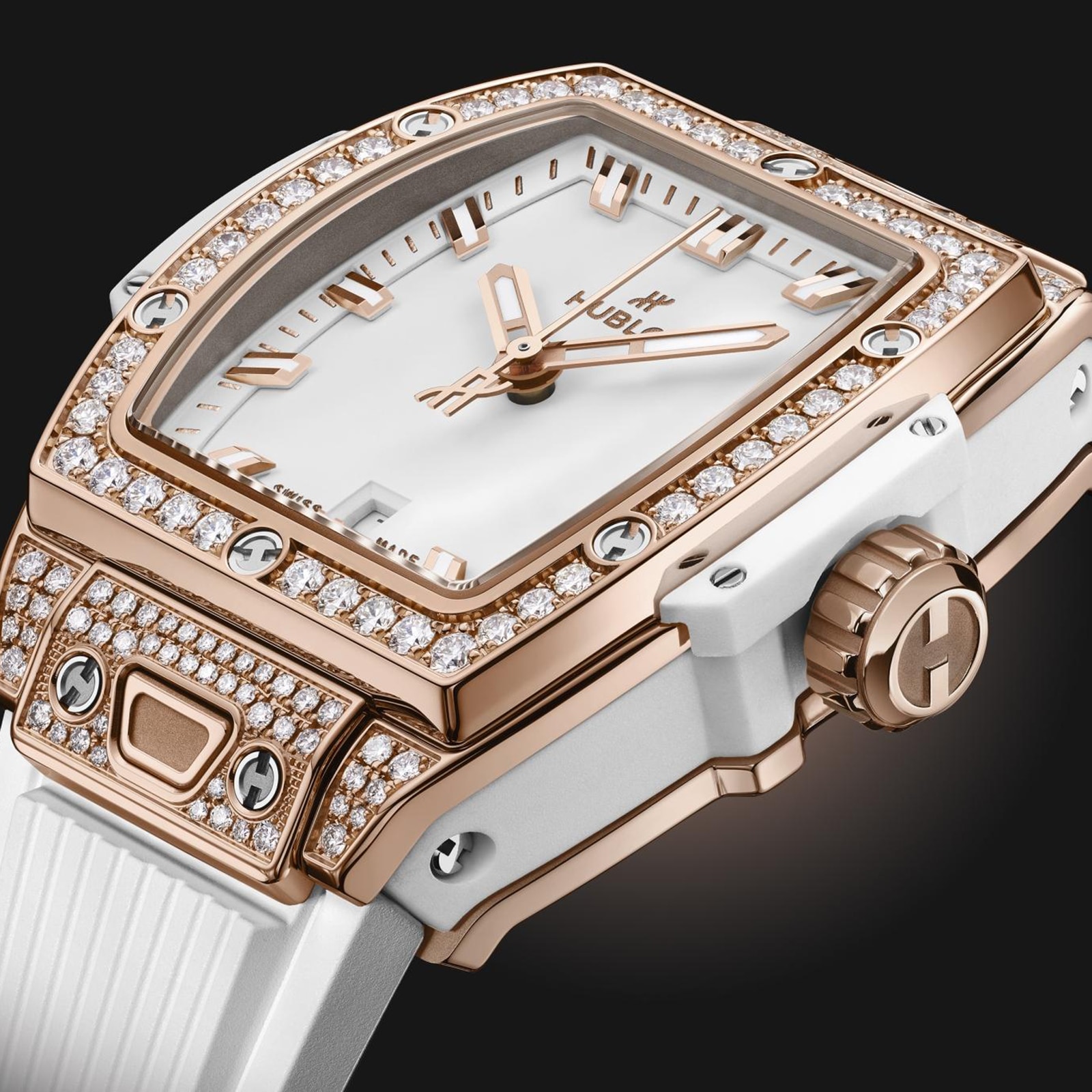Hublot Spirit Of Big Bang King Gold White Pave 32mm