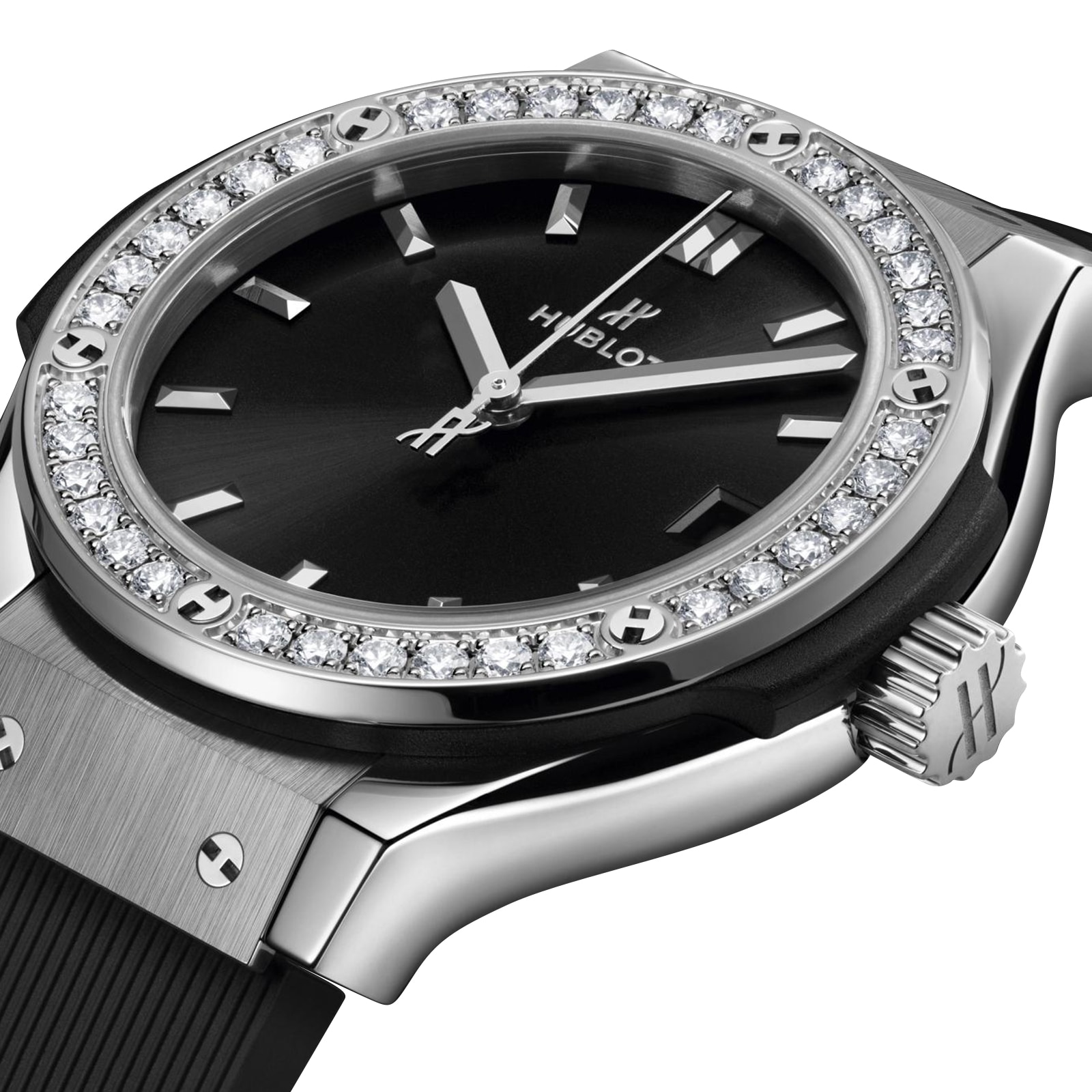 Hublot Classic Fusion Titanium Diamonds 33mm Ladies Watch Black Hublot Classic Fusion Titanium Diamonds 33mm Ladies Watch Black
