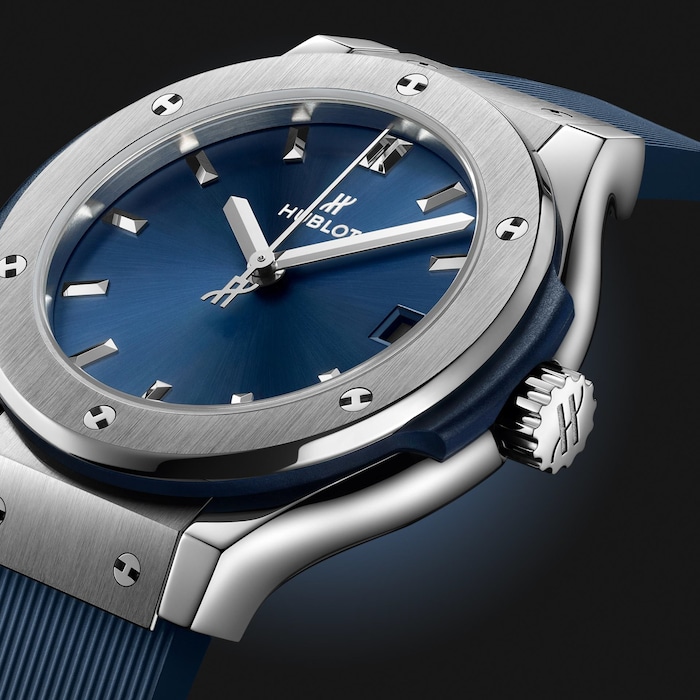 Hublot Classic Fusion Titanium Blue 33mm Ladies Watch