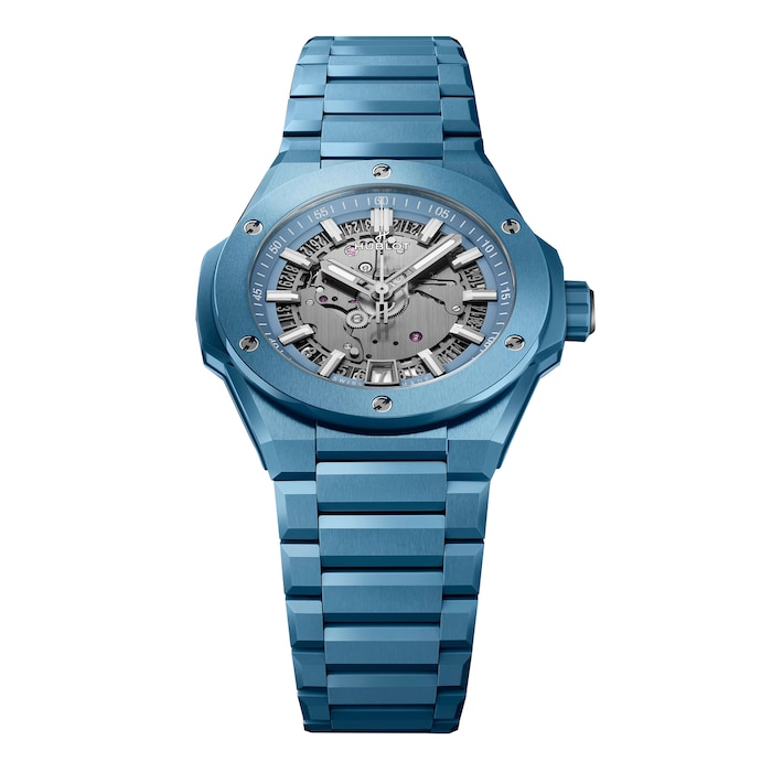 Hublot Big Bang Integrated Time Only Sky Blue Ceramic 40mm Limited Edition Mens Watch Grey