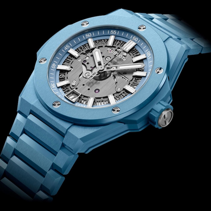 Hublot Big Bang Integrated Time Only Sky Blue Ceramic 40mm Limited Edition Mens Watch Grey