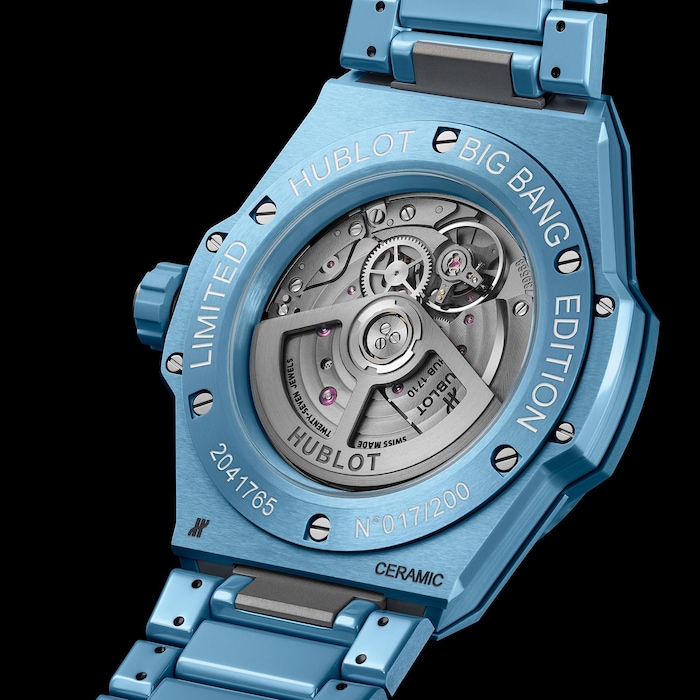 Hublot Big Bang Integrated Time Only Sky Blue Ceramic 40mm Limited Edition Mens Watch Grey