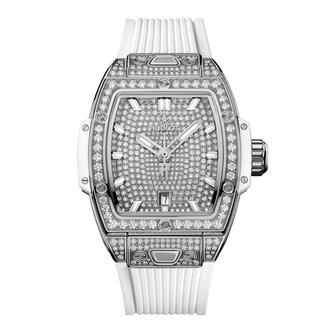 Hublot Spirit Of Big Bang Steel White Full Pave 32mm Unisex Watch Hublot Spirit Of Big Bang Steel White Full Pave 32mm Unisex Watch