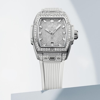 Hublot Spirit Of Big Bang Steel White Full Pave 32mm Unisex Watch Hublot Spirit Of Big Bang Steel White Full Pave 32mm Unisex Watch