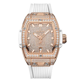 Hublot Spirit Of Big Bang King Gold White Full Pave 32mm Unisex Watch