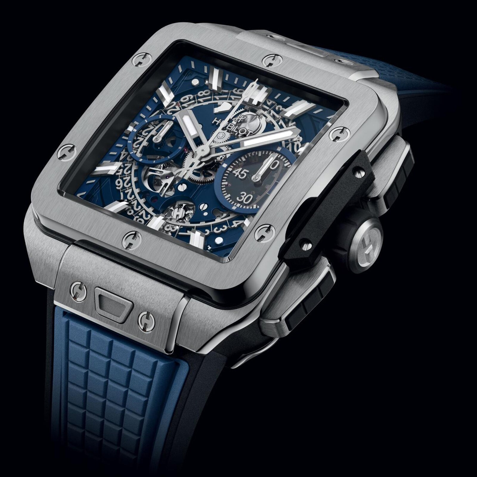 Hublot Square Bang Unico Titanium Blue 42mm Mens Watch