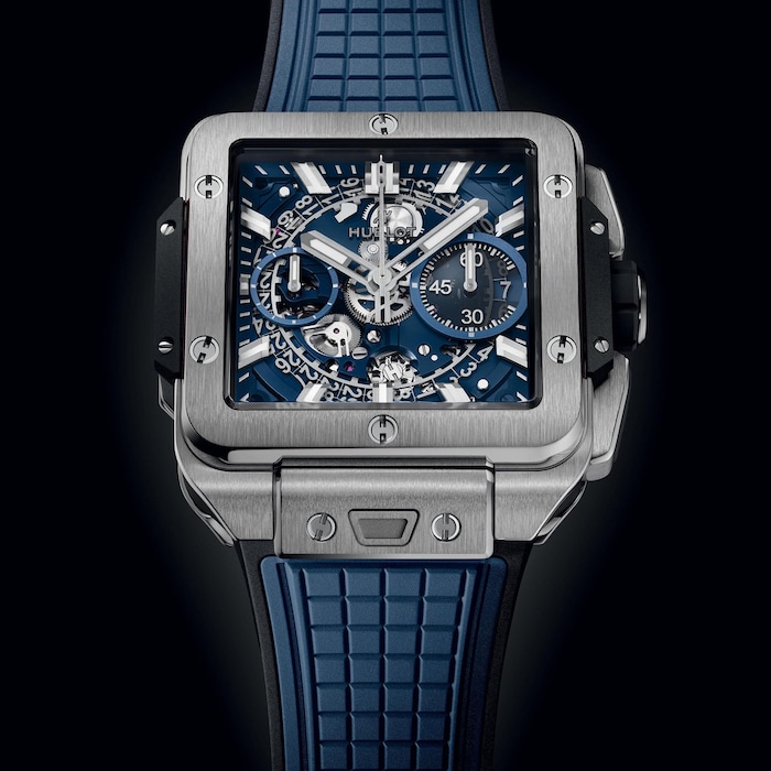 Hublot Square Bang Unico Titanium Blue 42mm Mens Watch