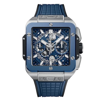 Hublot Square Bang Unico Titanium Blue Ceramic 42mm Mens Watch