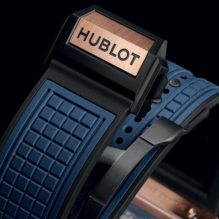 Hublot Square Bang Unico King Gold Blue 42mm Mens Watch