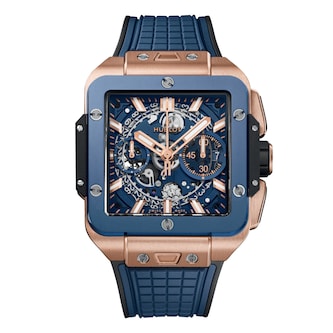 Hublot Square Bang Unico King Gold Blue Ceramic 42mm Mens Watch Hublot Square Bang Unico King Gold Blue Ceramic 42mm Mens Watch