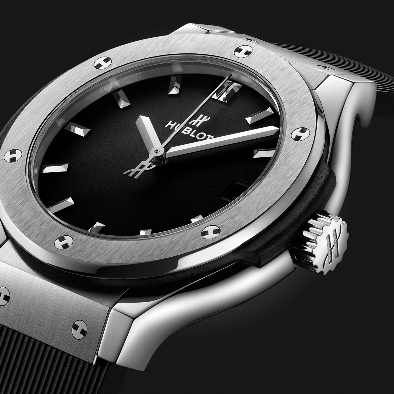 Hublot Classic Fusion Titanium 33mm Watch Black 581.NX.1470.RX Watches Of Switzerland UK