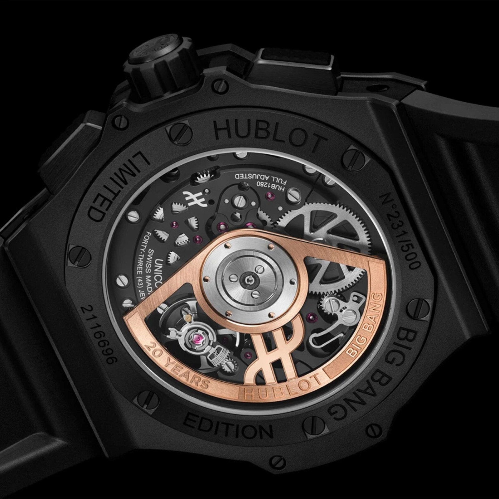 Hublot Big Bang 20th Anniversary Limited Edition 43mm Ceramic Mens Watch