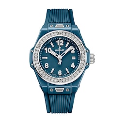 17171244 - One Click Petrol Blue Ceramic Diamonds 33mm
