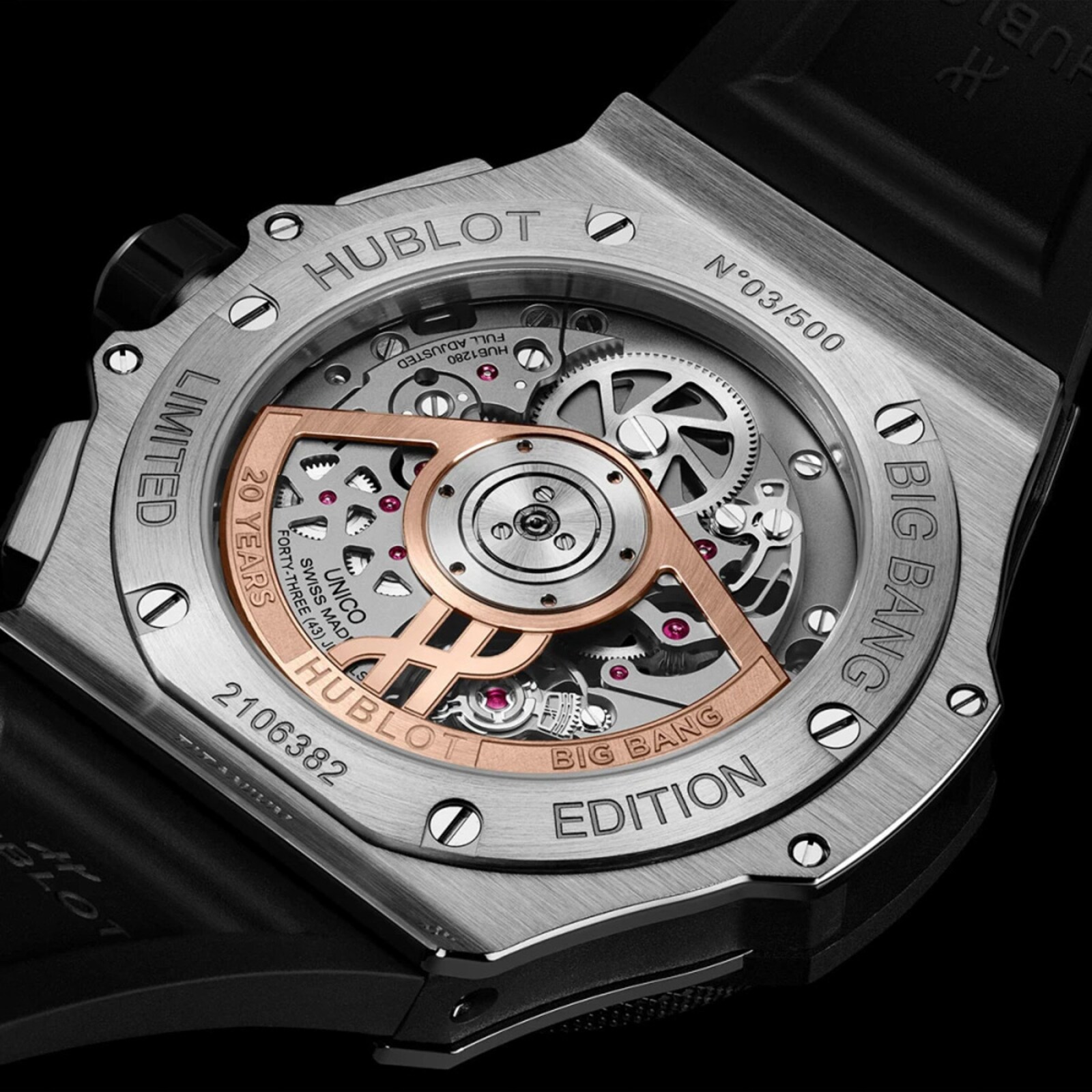 Hublot Big Bang 20th Anniversary Limited Edition 43mm Titanium Mens Watch