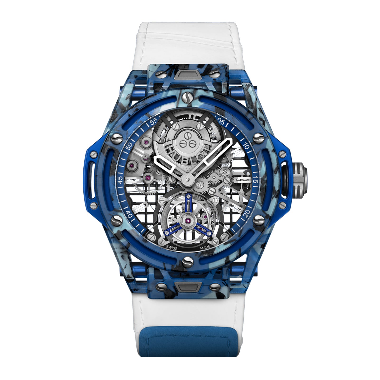 Hublot Big Bang Tourbillon Novak Djokovic Goat Edition 44mm Mens Watch Blue