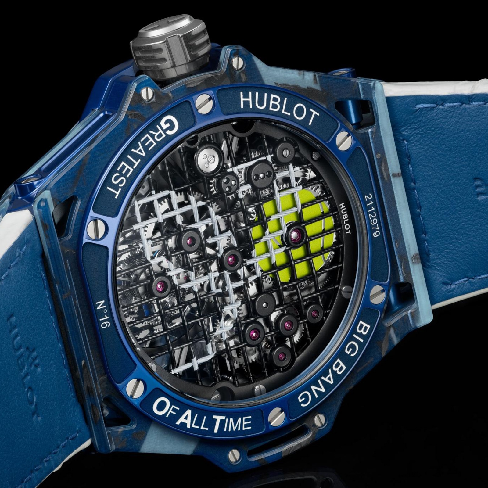Hublot Big Bang Tourbillon Novak Djokovic Goat Edition 44mm Mens Watch Blue
