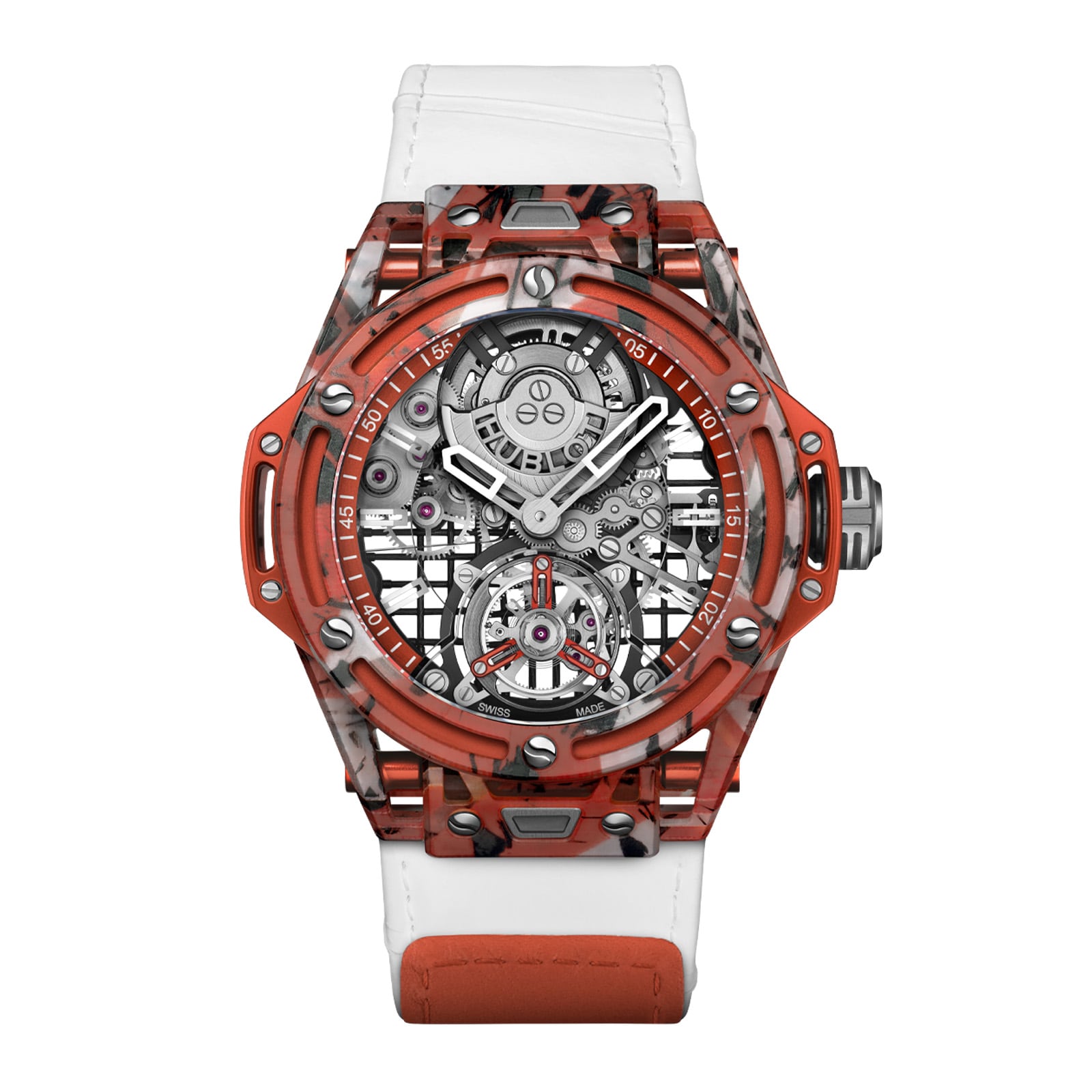 Hublot Big Bang Tourbillon Novak Djokovic Goat Edition 44mm Mens Watch Orange