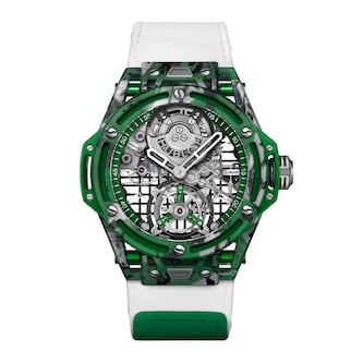Hublot Big Bang Tourbillon Novak Djokovic Goat Edition 44mm Mens Watch Green