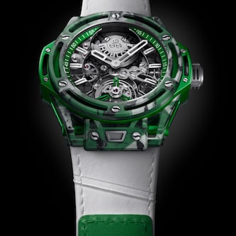 Hublot Big Bang Tourbillon Novak Djokovic Goat Edition 44mm Mens Watch Green