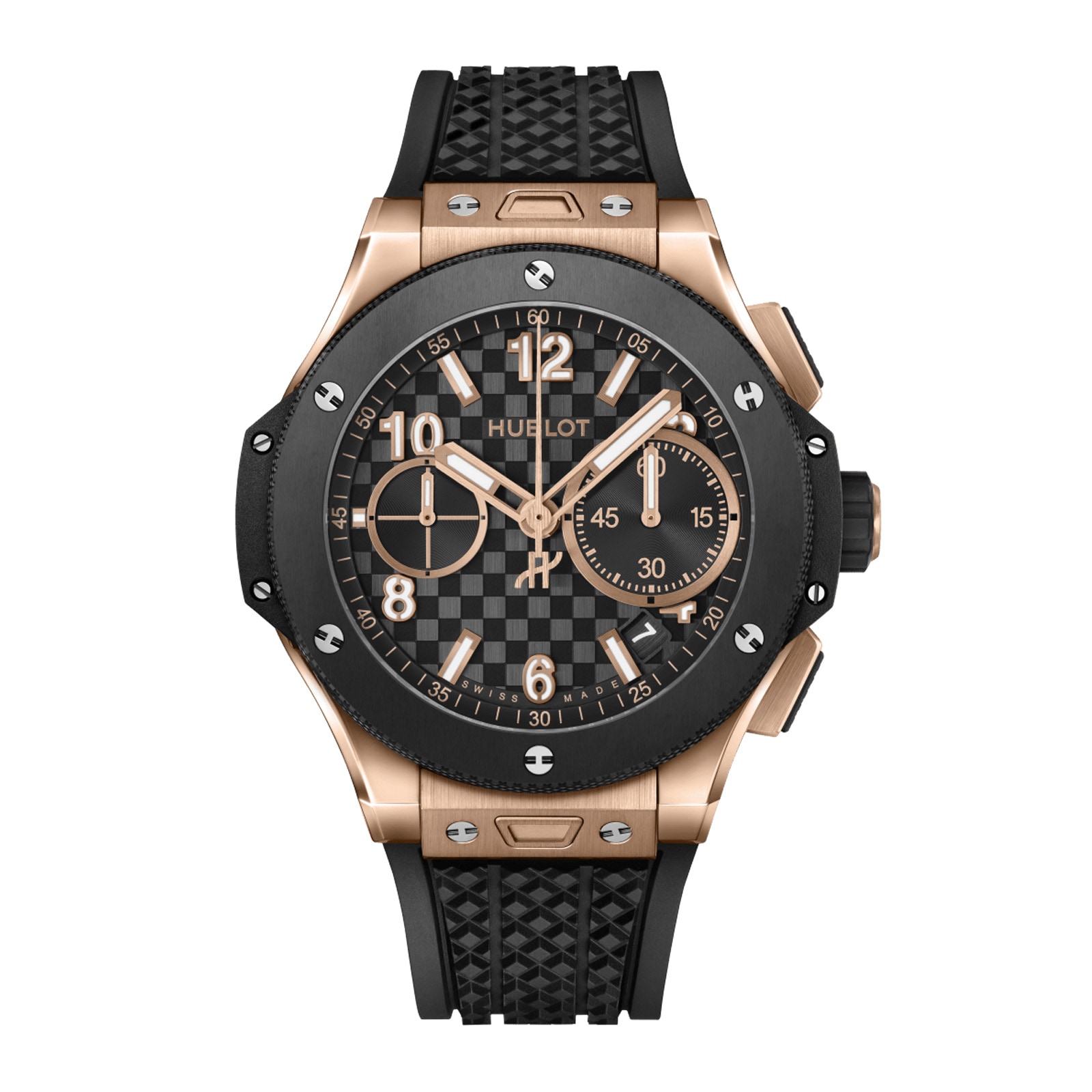 Hublot Big Bang Original Unico King 43mm Mens Watch Gold Ceramic