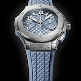 Hublot Big Bang Original Unico Titanium 43mm Mens Watch Coal Blue