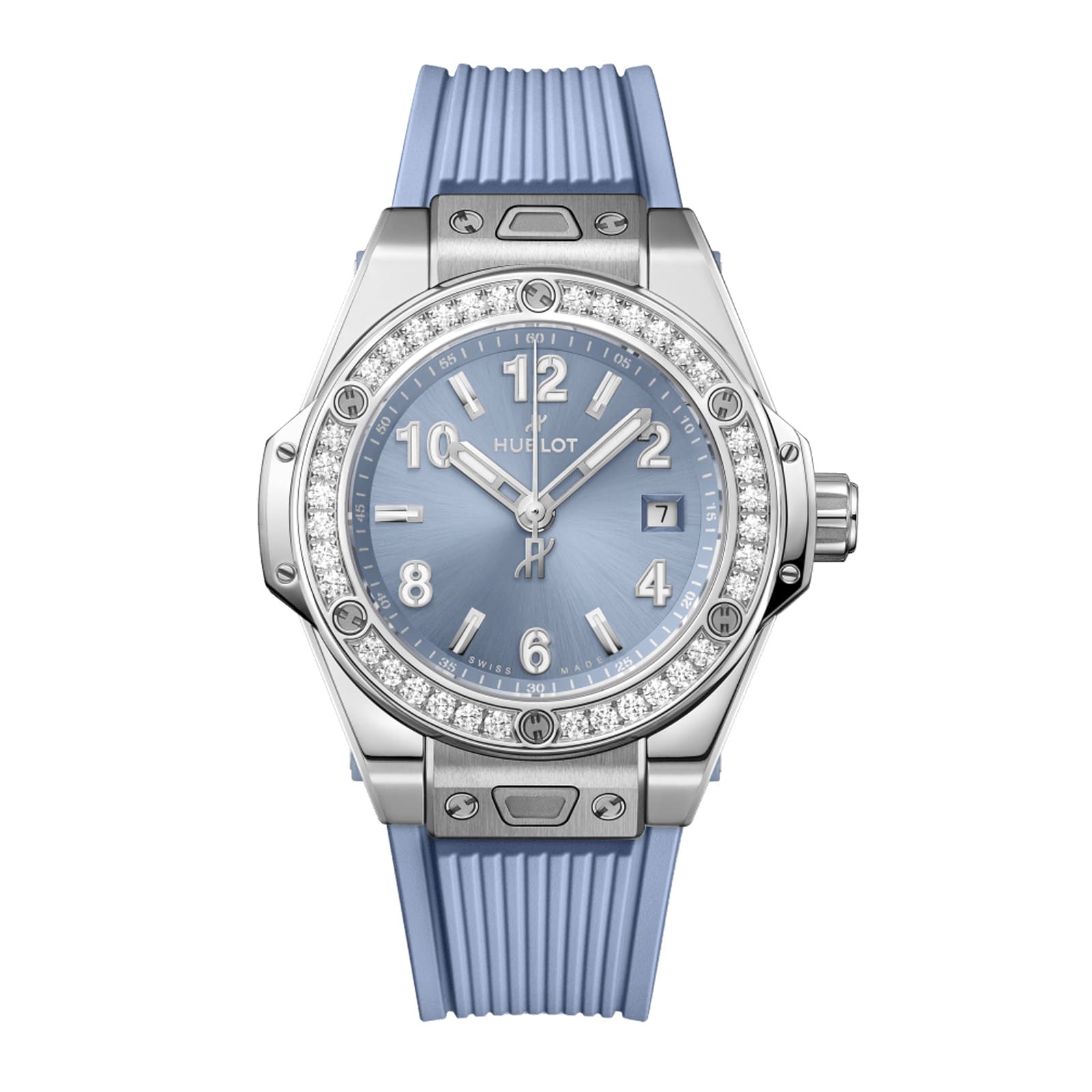Hublot Big Bang One Click Steel 33mm Ladies Watch Coal Blue Diamonds Hublot Big Bang One Click Steel 33mm Ladies Watch Coal Blue Diamonds