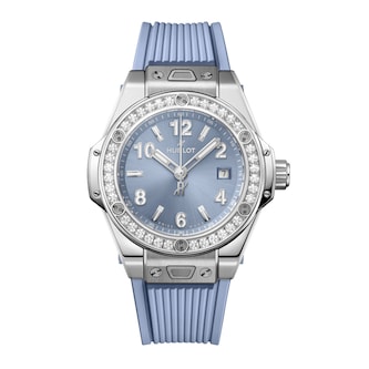 Hublot Big Bang One Click Steel 33mm Ladies Watch Coal Blue Diamonds Hublot Big Bang One Click Steel 33mm Ladies Watch Coal Blue Diamonds