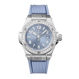 Hublot Big Bang One Click Steel 33mm Ladies Watch Coal Blue Diamonds