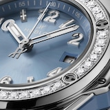 Hublot Big Bang One Click Steel 33mm Ladies Watch Coal Blue Diamonds