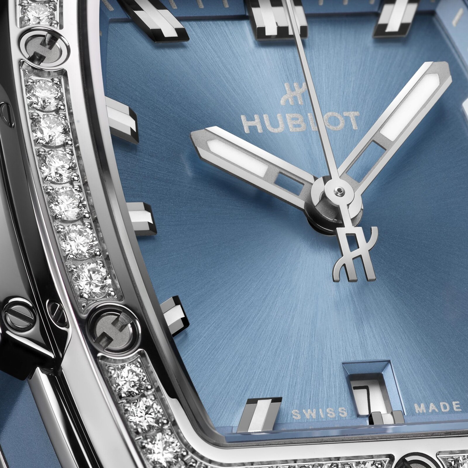 Hublot Spirit of Big Bang Steel Diamonds 32mm Mens Watch Coal Blue