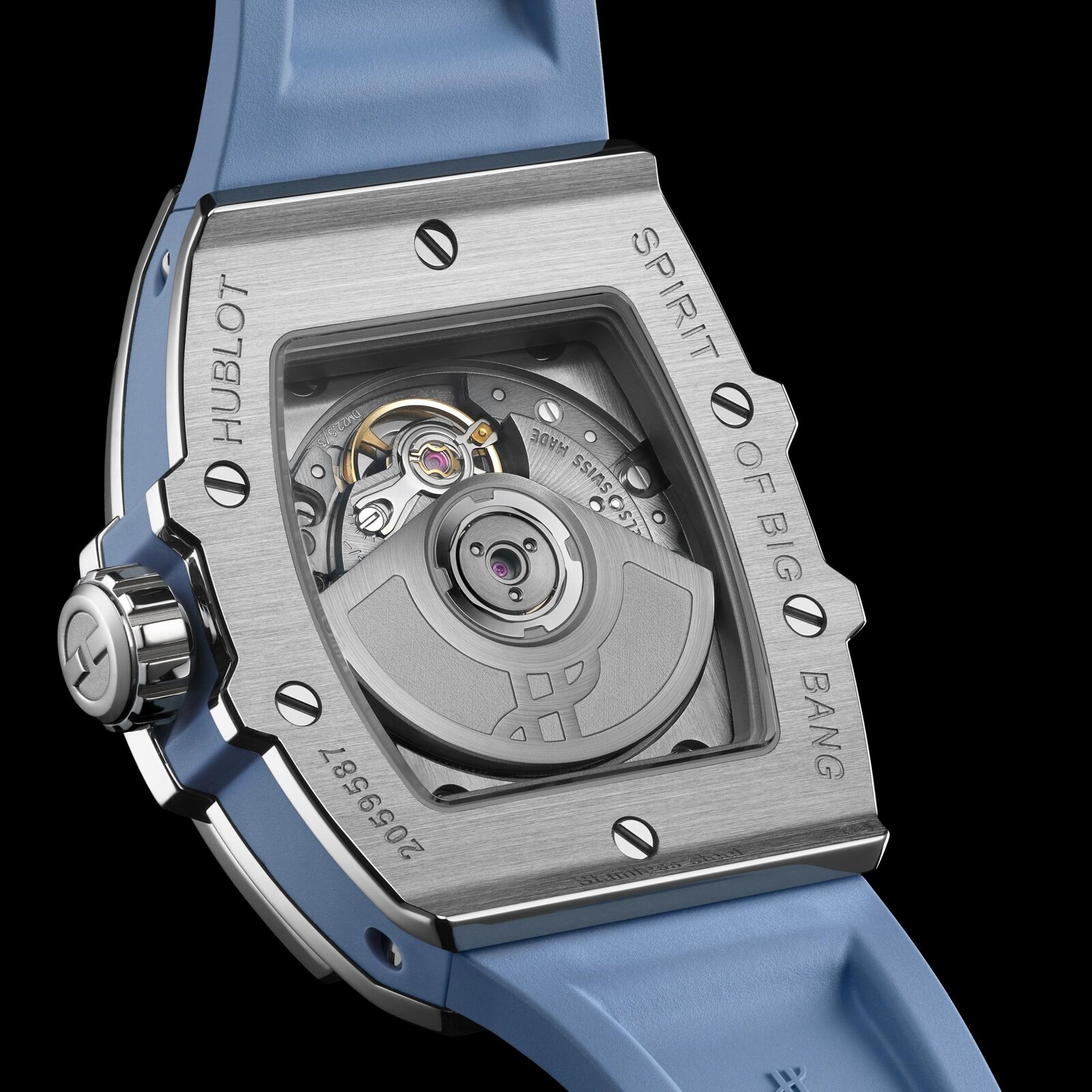 HUBLOT インクボトル Hublot Spirit of Big Bang Steel Diamonds 32mm Mens Watch Coal Blue