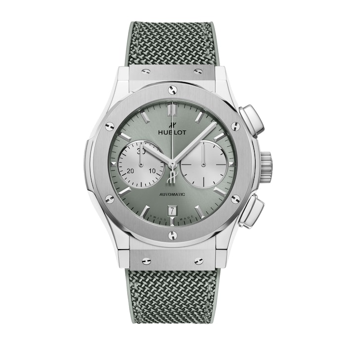 Hublot Classic Fusion Chronograph Titanium 45mm Mens Watch Sage Green