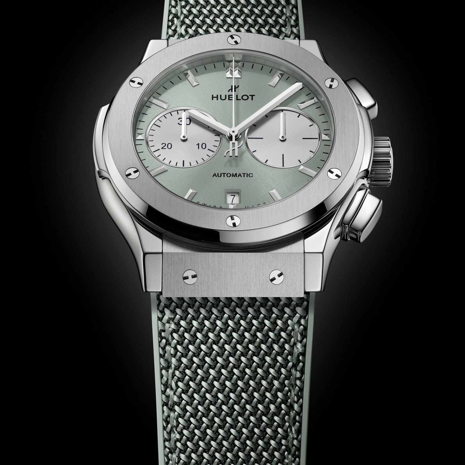 Hublot Classic Fusion Chronograph Titanium 45mm Mens Watch Sage Green