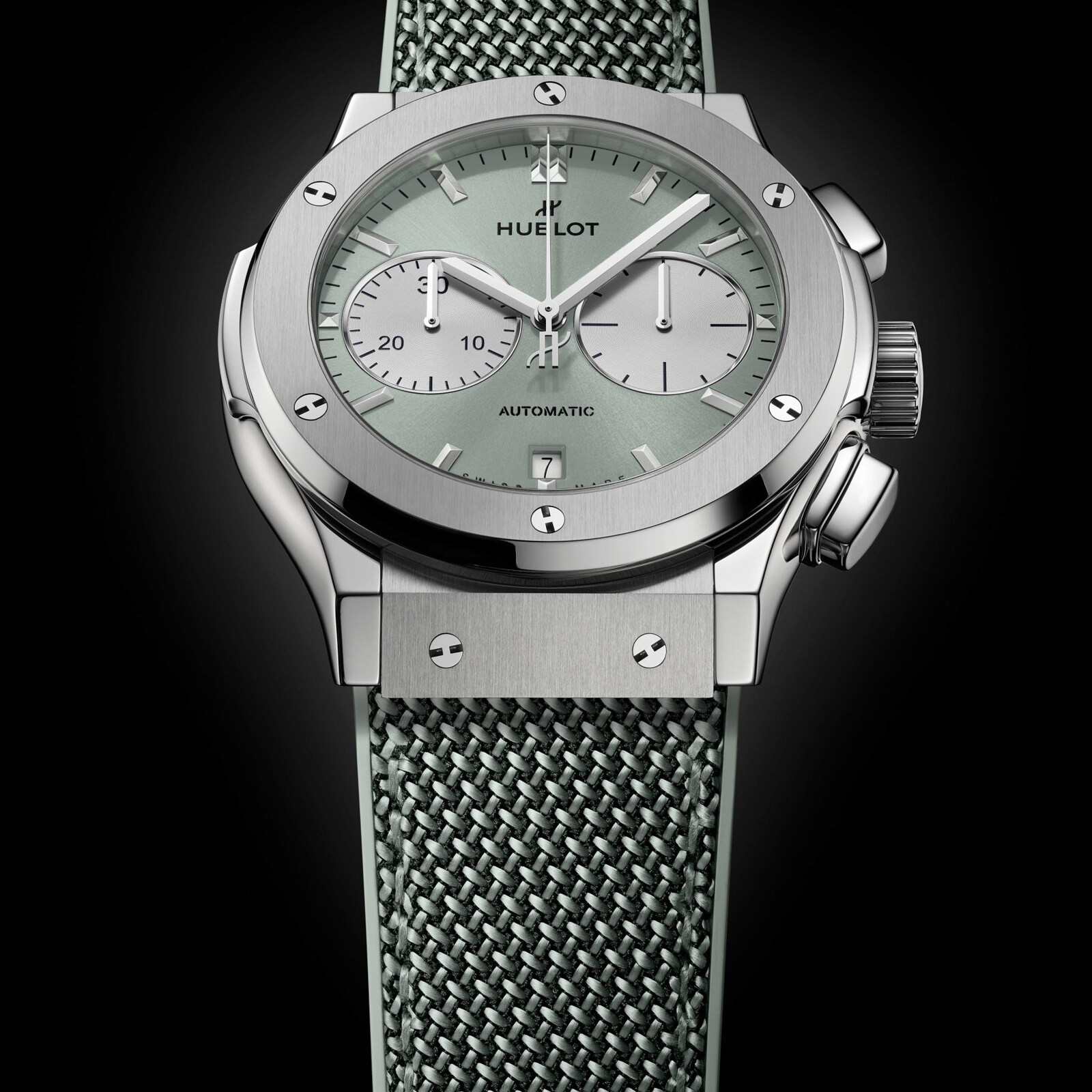 Hublot Classic Fusion Chronograph Titanium 45mm Mens Watch Sage Green