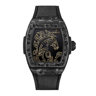 Hublot Spirit Of Big Bang Year Of The Horse Frosted Carbon 42mm Mens Watch Black