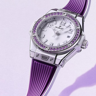 Hublot Big Bang Joyful Steel Purple 33mm Ladies Watch