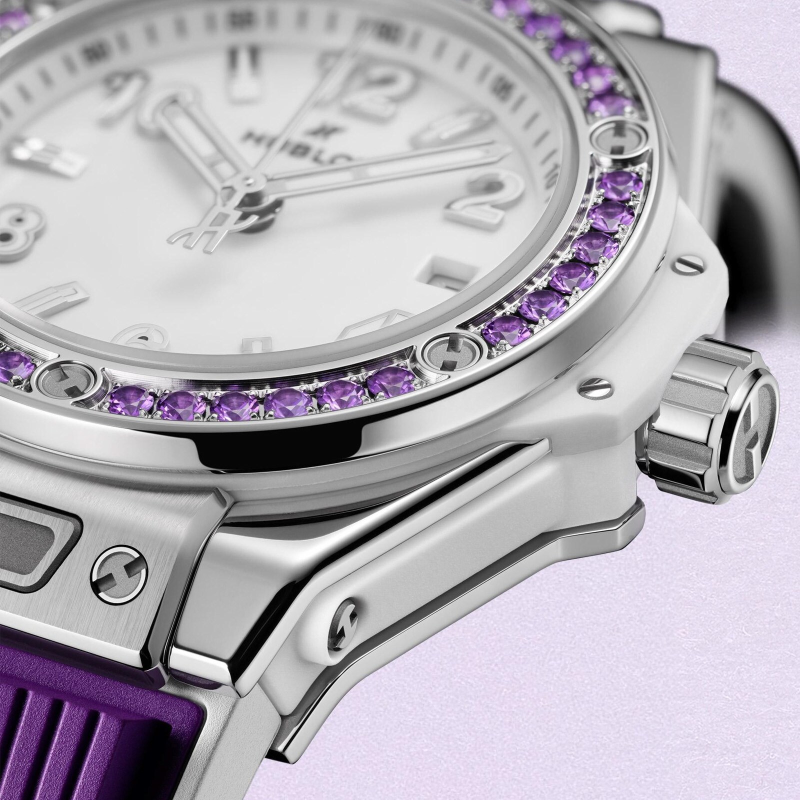 Hublot Big Bang Joyful Steel Purple 33mm Ladies Watch