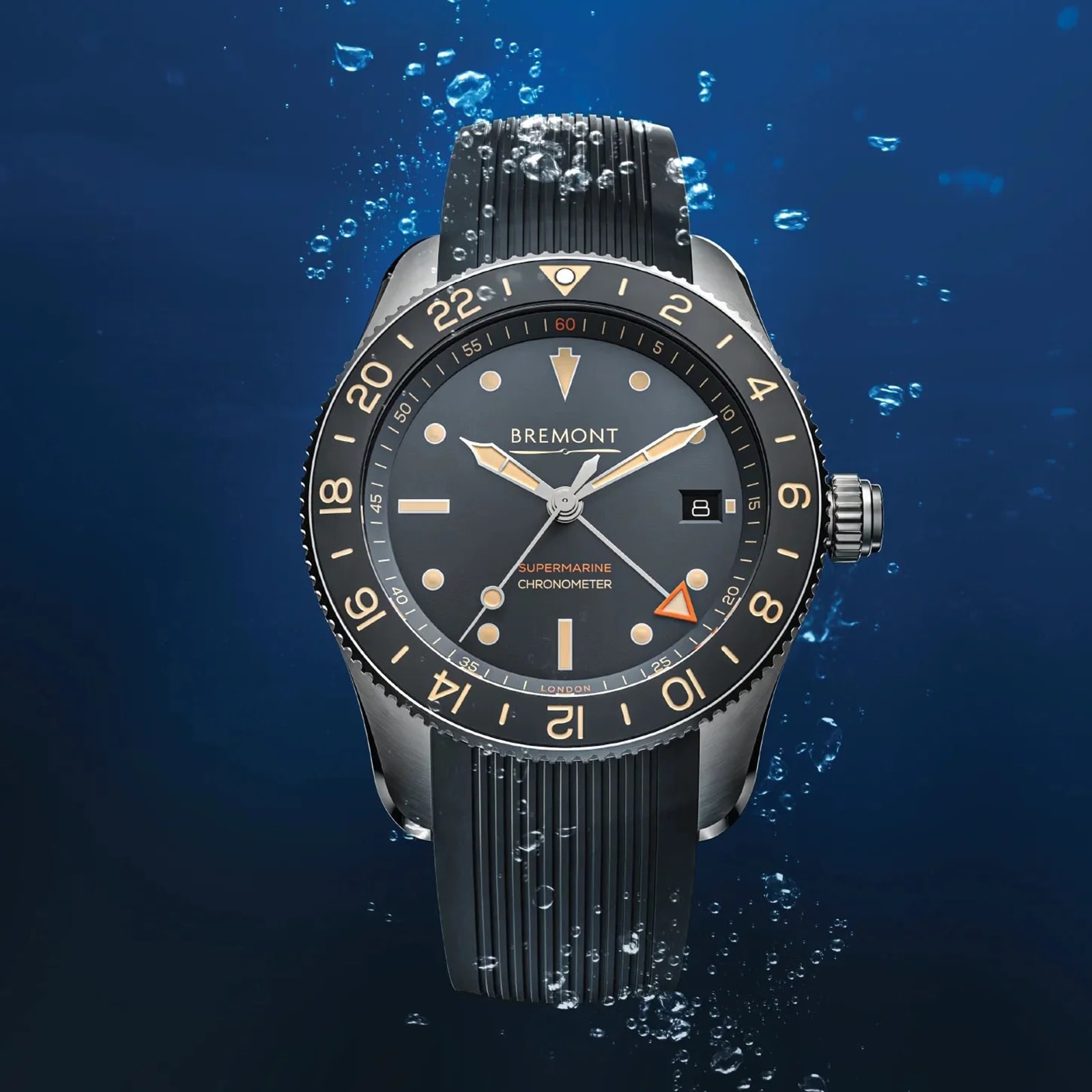 Bremont Supermarine S302 GMT Ocean Limited Edition 40mm Mens Watch Grey Bremont Supermarine S302 GMT Ocean Limited Edition 40mm Mens Watch Grey