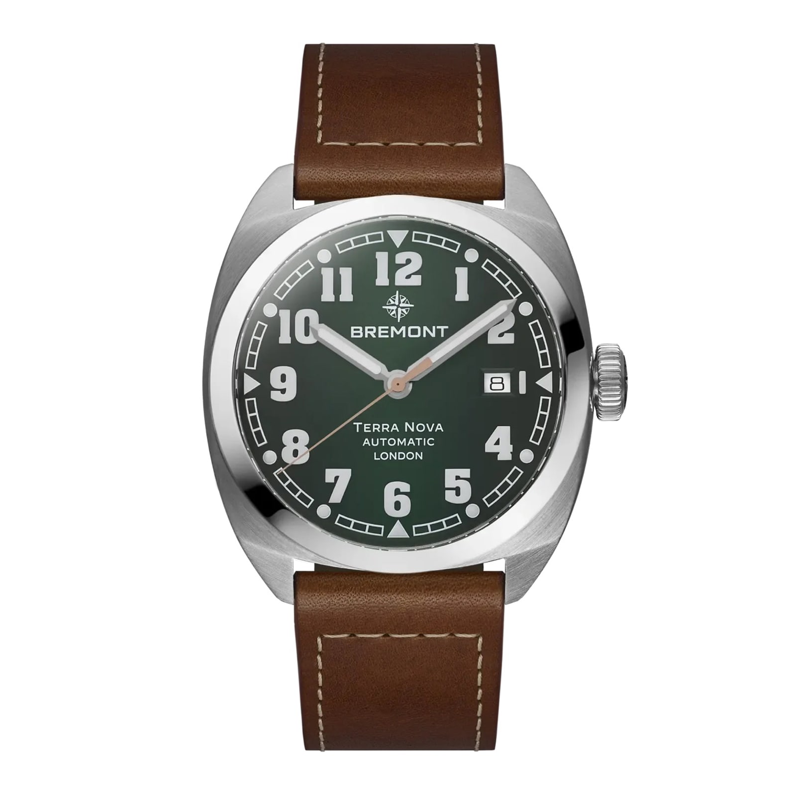 Terra Nova 40.5mm Date Mens Watch Green