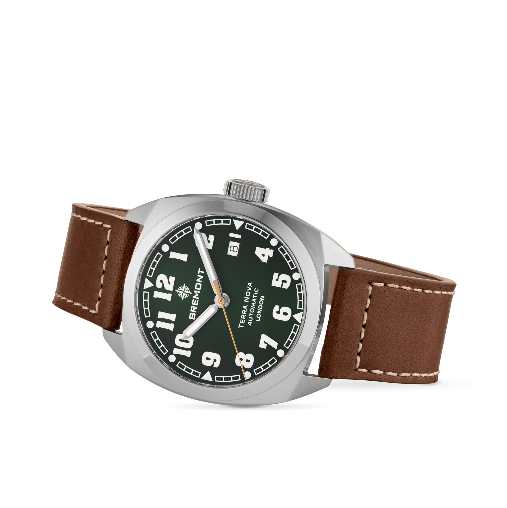 Bremont Terra Nova 40.5mm Date Mens Watch Green Bremont Terra Nova 40.5mm Date Mens Watch Green