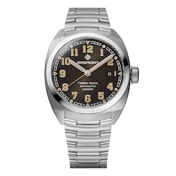 17190311 - Terra Nova 40.5mm Date Mens Watch Black Stainless Steel