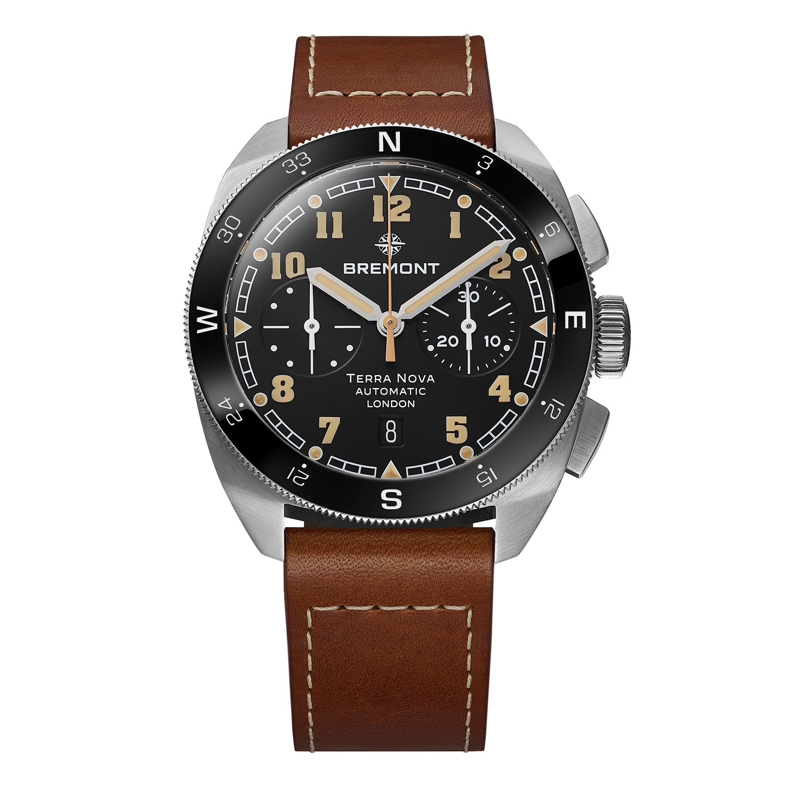 Bremont Terra Nova 42.5mm Chronograph Mens Watch Black Bremont Terra Nova 42.5mm Chronograph Mens Watch Black