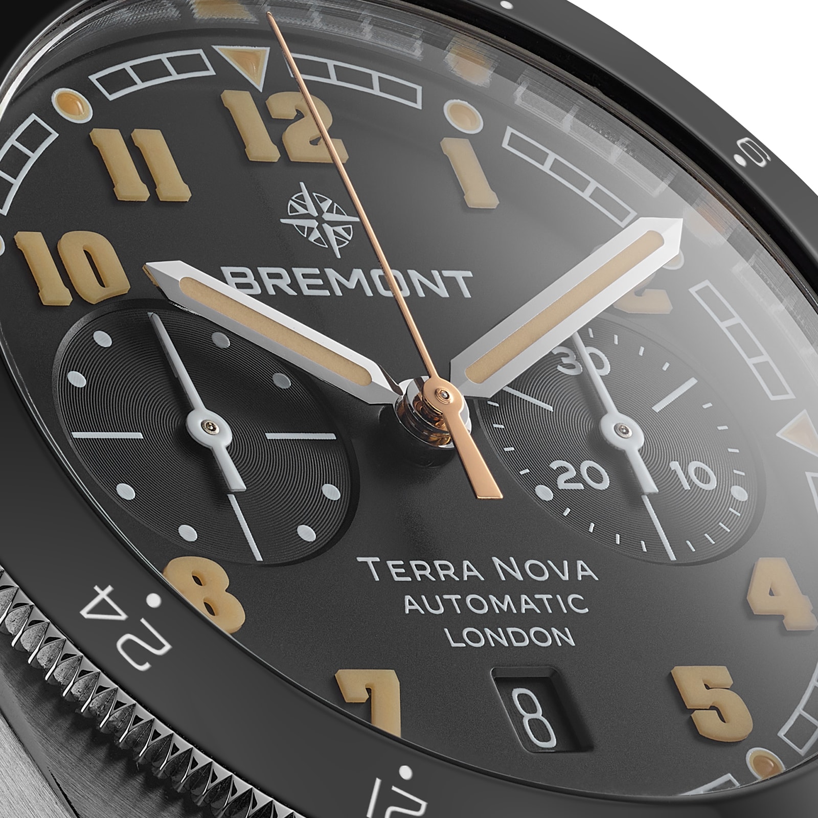 Bremont Terra Nova 42.5mm Chronograph Mens Watch Black Bremont Terra Nova 42.5mm Chronograph Mens Watch Black