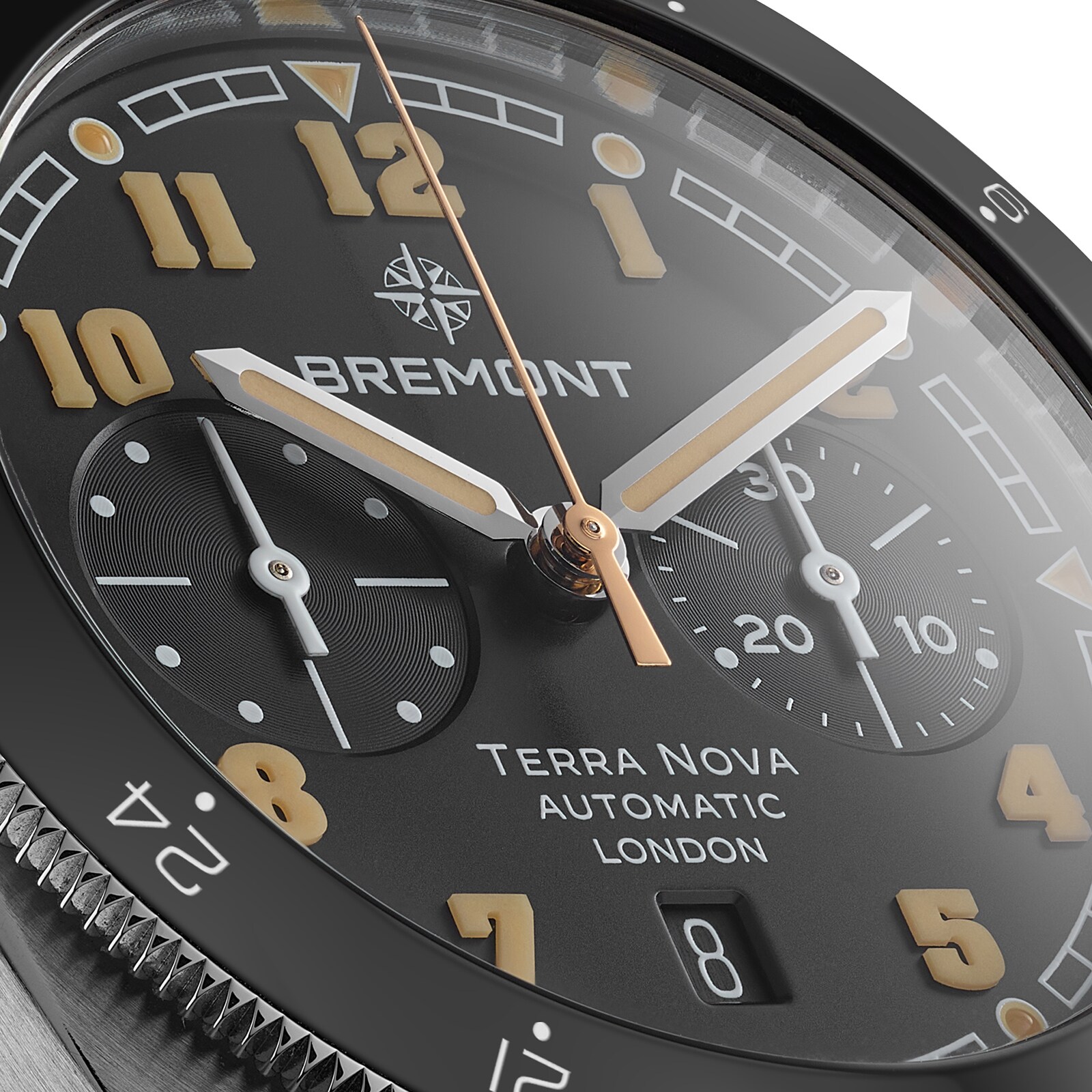 Bremont Terra Nova 42.5mm Chronograph Mens Watch Black